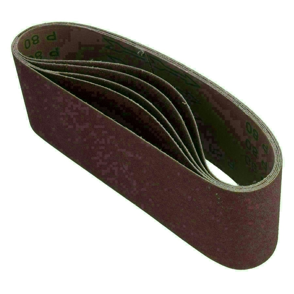 image 1 of 75mm x 533mm 80 Grit Medium Abrasive Sanding Belt Sander Discs 50 Pack