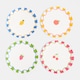 image 4 of OHS Summer Print Plastic Picnic Plates Set of 4 Lightweight Outdoor | Pink | Bright Fruits