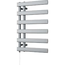 Agar - Silver Electric Towel Rail H748mm x W500mm 300w Standard