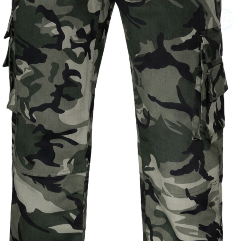 image 1 of Artmas Tramp Camouflage Work Trousers, 65% Polyester 35% Cotton, 220-240gsm (30/32 Inch - 48 EU)