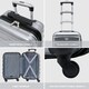 image 2 of 55x35x20cm Carry On Cabin Hard Shell Suitcase - 100+ Airlines Approved Including EasyJet (Paid), British Airways, Ryanair (Priority), TUI Silver | Silver Gloss | Cabin Bag
