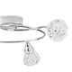 image 1 of ValueLights Astley 3 Way Chrome Swirl Ceiling Light Glass Shades | Chrome