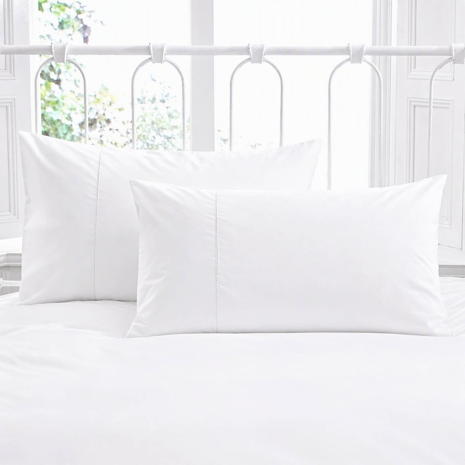 image 1 of Martex Embroidered Duvet Cover Set - White