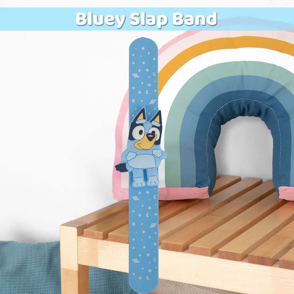 image 1 of vfm-estore Bluey Plush Slap Band 21.5cm x 4cm - Blue