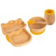 image 1 of Tiny Dining 4pc Llama Bamboo Suction Baby Feeding Set - Yellow