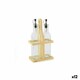 image 1 of Condiment Set Quttin Brown Transparent Glass Bamboo 250 ml 2 Pieces (12 Units)