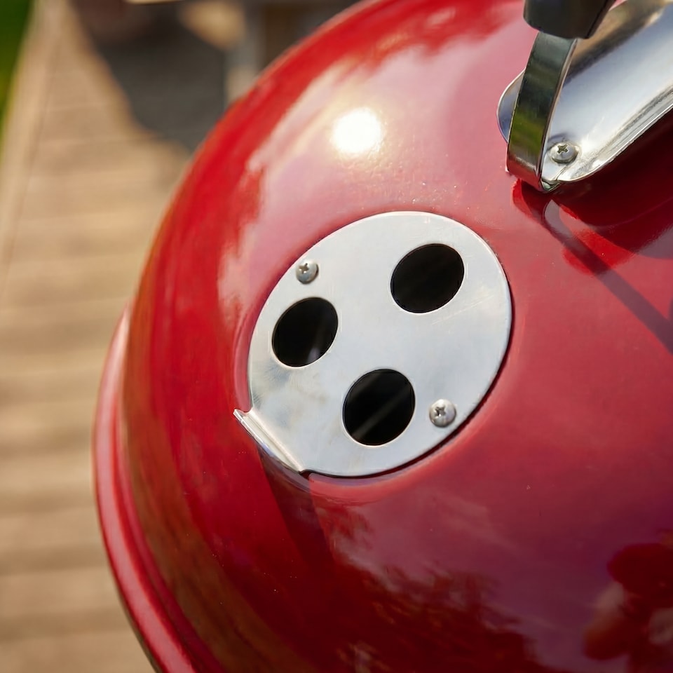 image 1 of Garden Vida Memphis Freestanding Lightweight Portable Kettle BBQ Grill - Black & Red