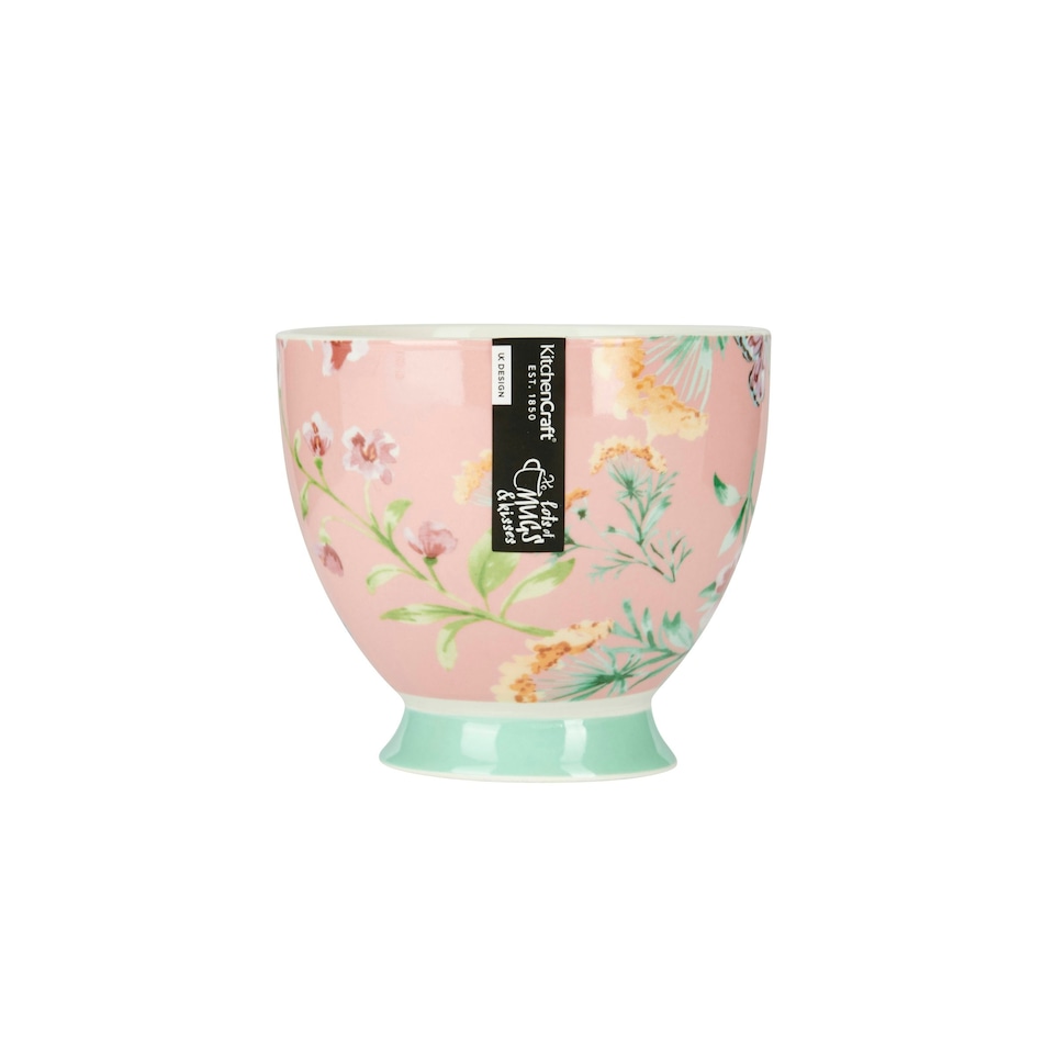 image 1 of KitchenCraft China Peach Birds Footed Mug | Multi | 1