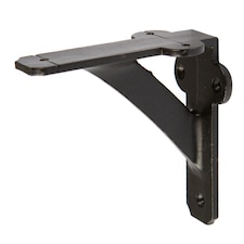 Hammer & Tongs Iron Shelf Bracket - D100mm - Black