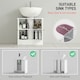 image 3 of HOMCOM Bathroom Under Sink Cabinet for Basin with or without Pedestal White | White