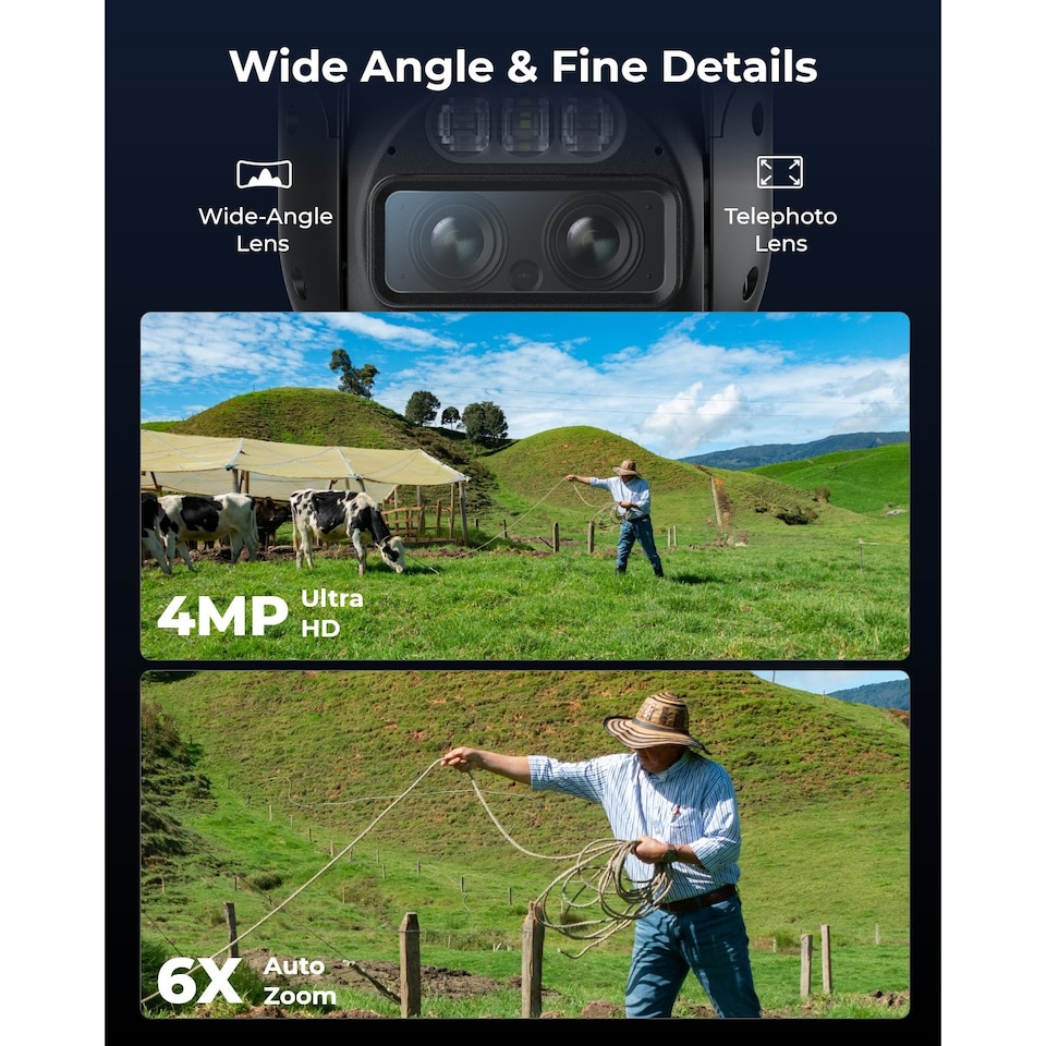 image 1 of Reolink Advantage Series G770 4K PTZ Battery 4G LTE Outdoor Security Camera with Solar Panel + 64GB