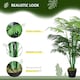 image 5 of Outsunny 125cm/4FT Artificial Palm Plant, Decorative Tree with Pot