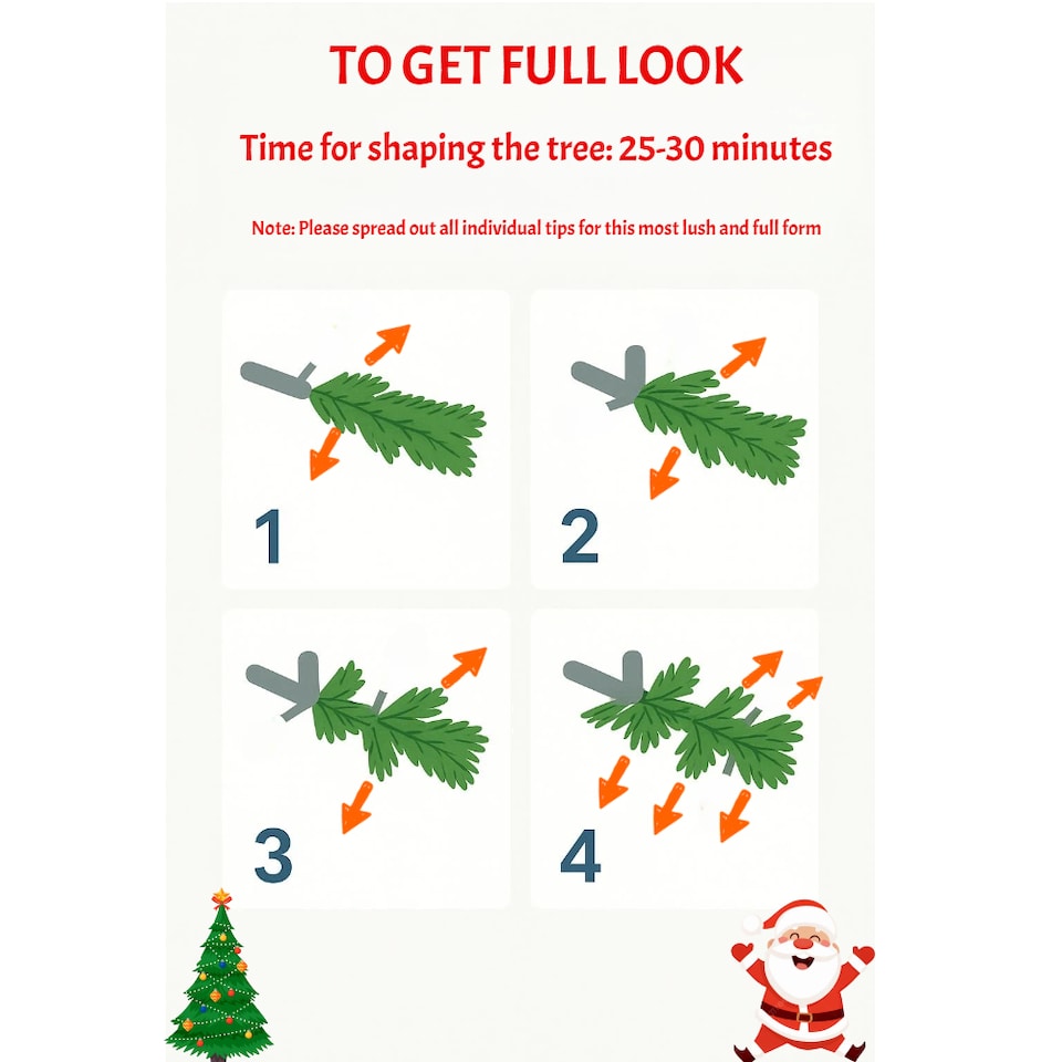 image 1 of Winter Fir Green Pre-Lit Artificial Christmas Tree - LED multi function lights - 7FT with 210 LED lights