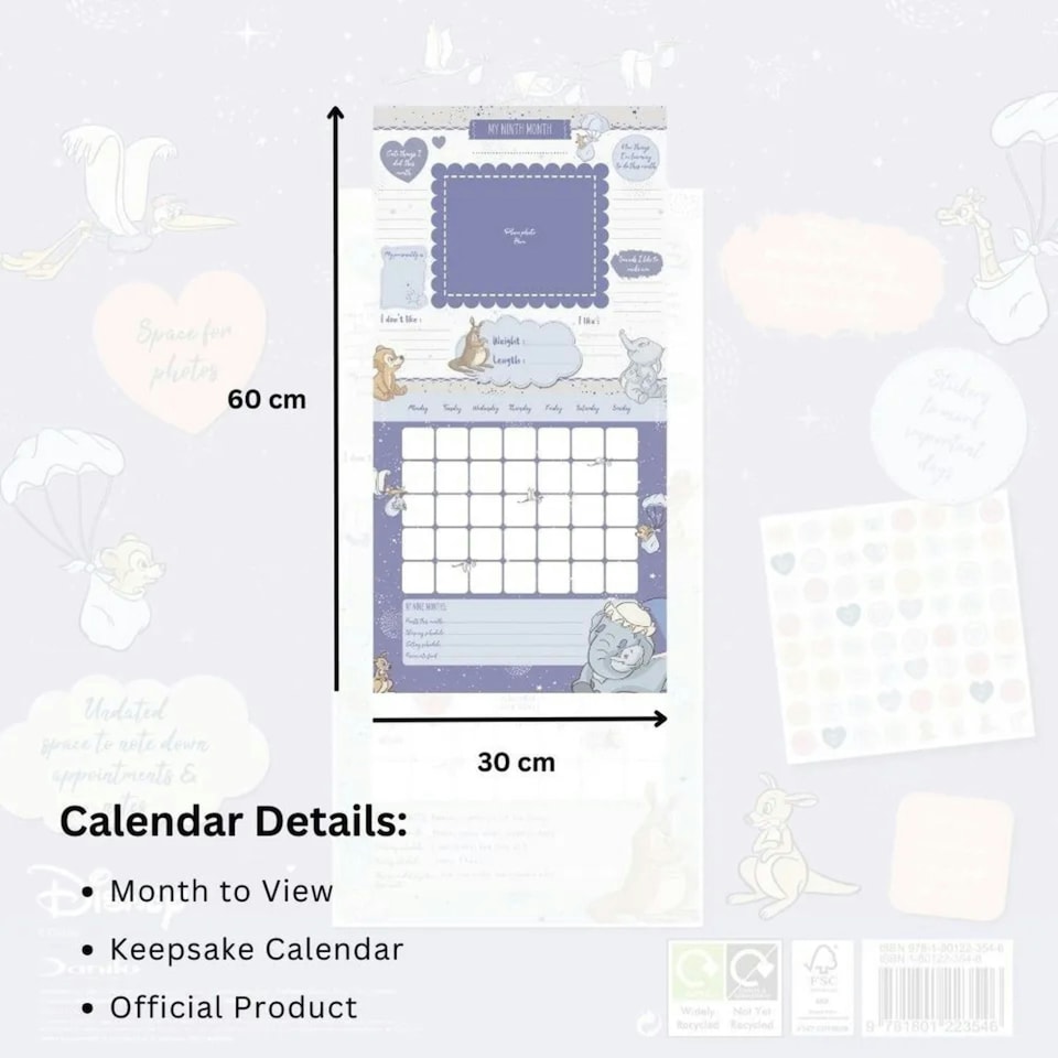 image 1 of Disney Classic Baby's First Year - A Loving Keepsake Calendar
