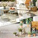 image 5 of Outsunny Nesting Tables Set of 2, Marble Effect Side Tables Multi | Multicoloured