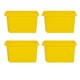 image 1 of Wham Stack & Store 4 x 30L Plastic Storage Boxes | Yellow | 4