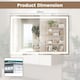image 2 of COSTWAY 60 x 40 CM LED Lighted Bathroom Mirror Wall Mounted