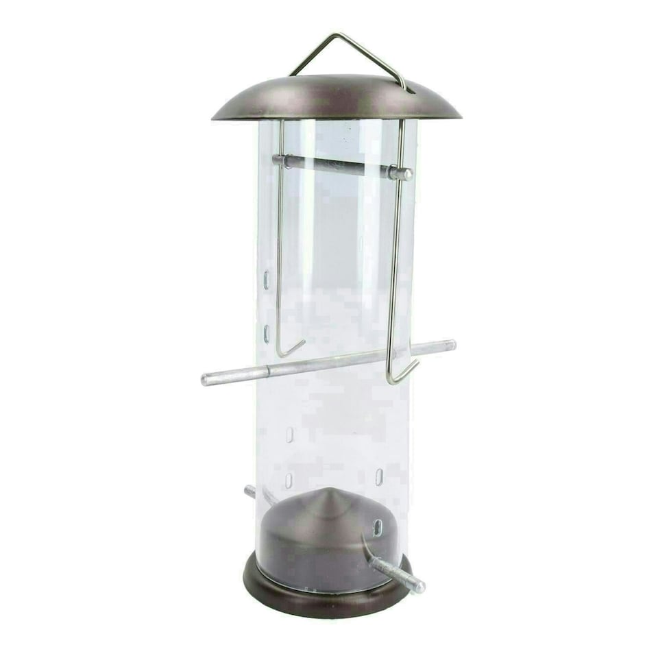 image 1 of Small Deluxe Bird Feeder Nyjer Seed Holder Hanging Feeding Station Wild Birds