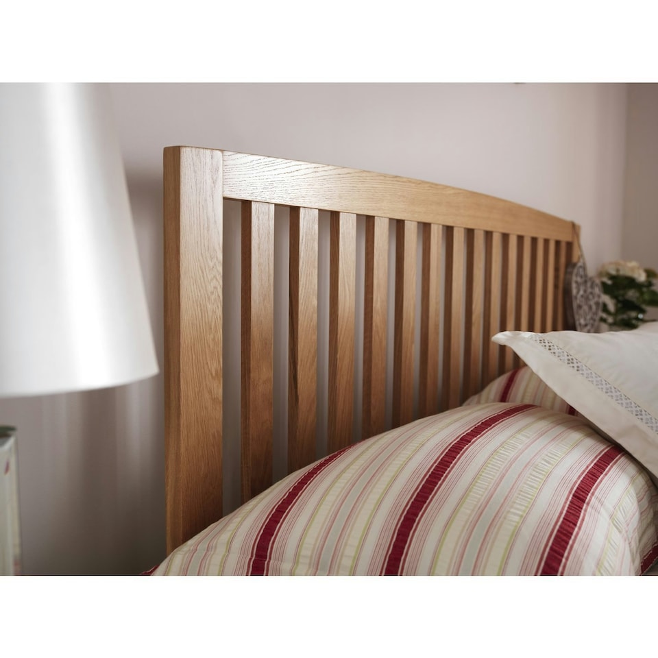 image 1 of 6ft Super King 100% Genuine solid oak headboard bedhead end.Oak wood wooden, woodern style slat headboard N/A | 6ft Super King