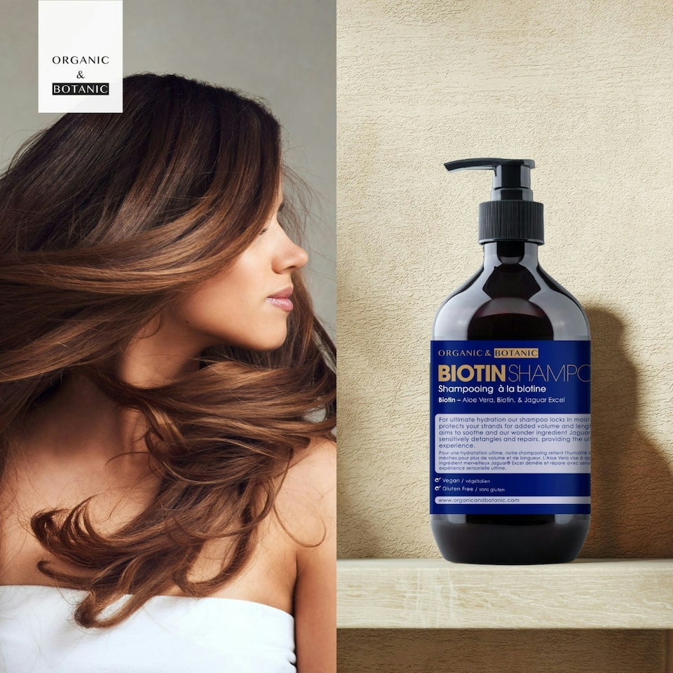 image 1 of Organic & Botanic Biotin Shampoo 500ml