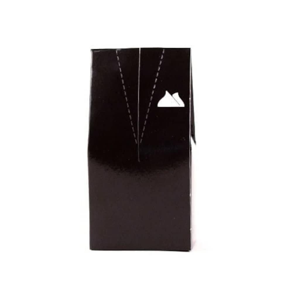 Black Tuxedo with White Handkerchief Favour Box
