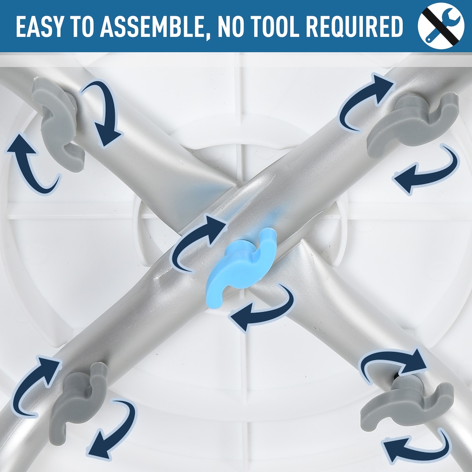 image 1 of HOMCOM 360 Swivel Seat Bath Shower Stool, Adjustable Height Shower Chair with Aluminium Frame Non-Slip Feet Chair Safe Support Home Assistance, Light Blue