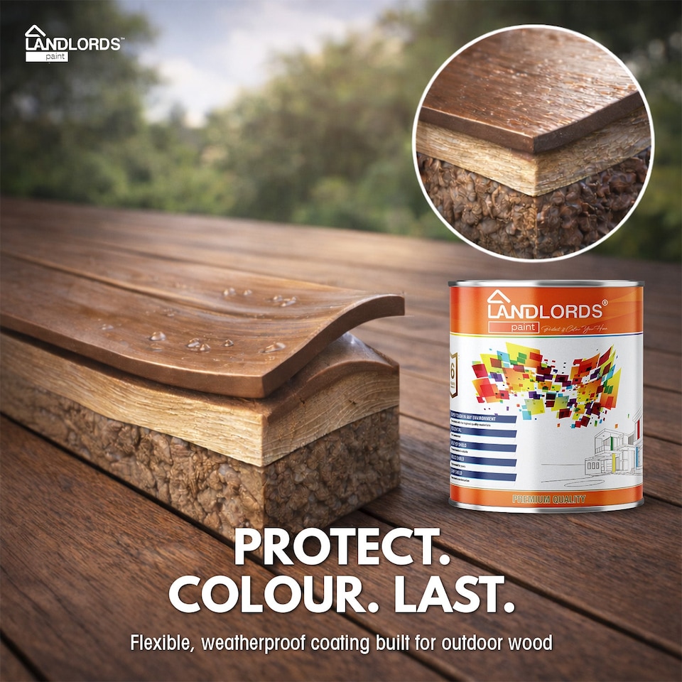 image 1 of Landlords Paint - Garden & Wood Paint - Best Weatherproof ALL Interior & Exterior Wood Protection - Ultra White - 20L