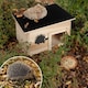 image 2 of GEEZY Hedgehog House Shelter Hibernation Den Wooden Outdoor Garden Box