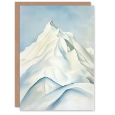 Snow Capped Mountain Icy White Simple Him Her Birthday Card