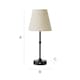 image 8 of ValueLights Lowe Black Rechargeable Table Lamp Linen Shade