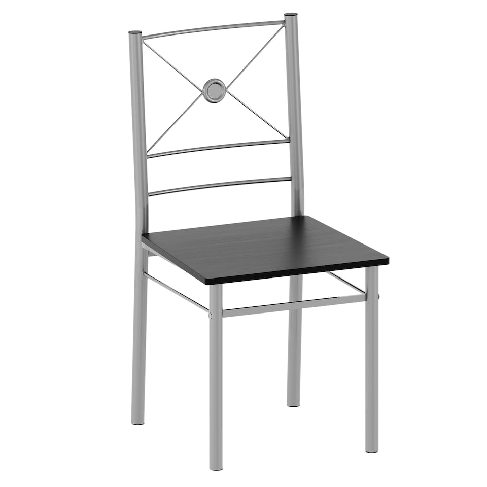 image 1 of Vida Designs Roslyn 4 Seater Dining Set 3 Piece Table & Bench Set, Black