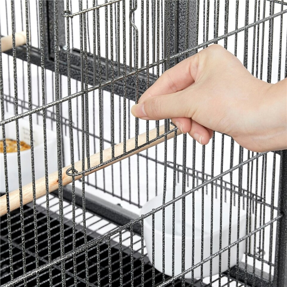 image 1 of Yaheetech 52.5 cm Tall Stackable Divided Wide Breeder Bird Cage Black