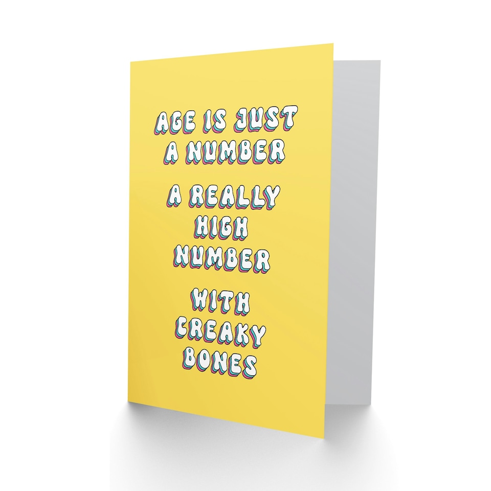 image 1 of High Number Creaky Bones Old Age Joke Woman Her Birthday Card