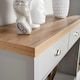 image 3 of Console Table 2 Drawer Telephone Table Metal Handles Hallway Storage | Grey