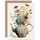 image 1 of Flower Bouquet Floral Pattern Ceramic Teapot Birthday Card