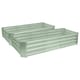 image 1 of Harbour Housewares Rectangle Galvanised Steel Raised Garden Beds - 180cm x 90cm - Green - Pack of 2 | Green | Green
