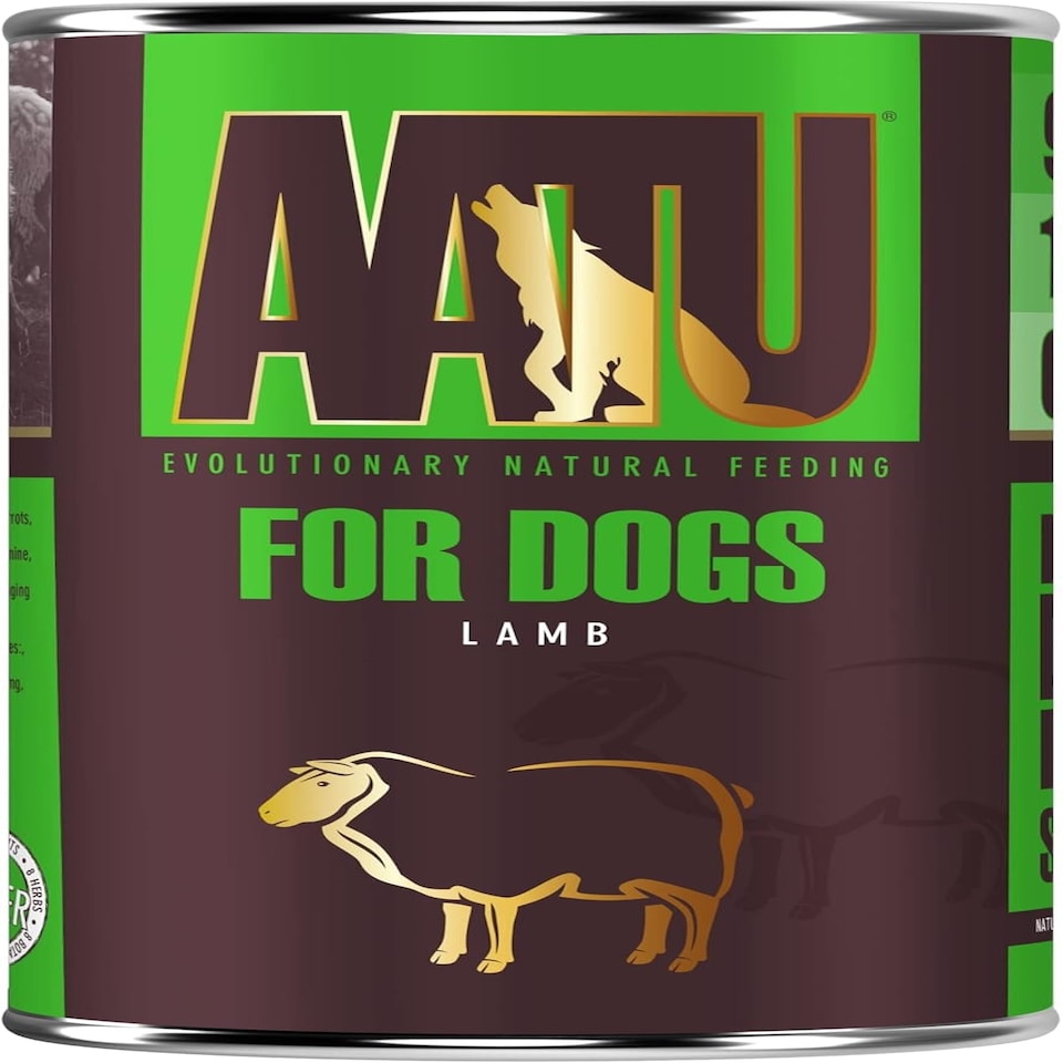 image 1 of AATU 90/10 Wet Dog Food in a Tin - Lamb (6x400g) - Grain Free Recipe - No Artificial Ingredients - Good for Low Maintenance Feeding