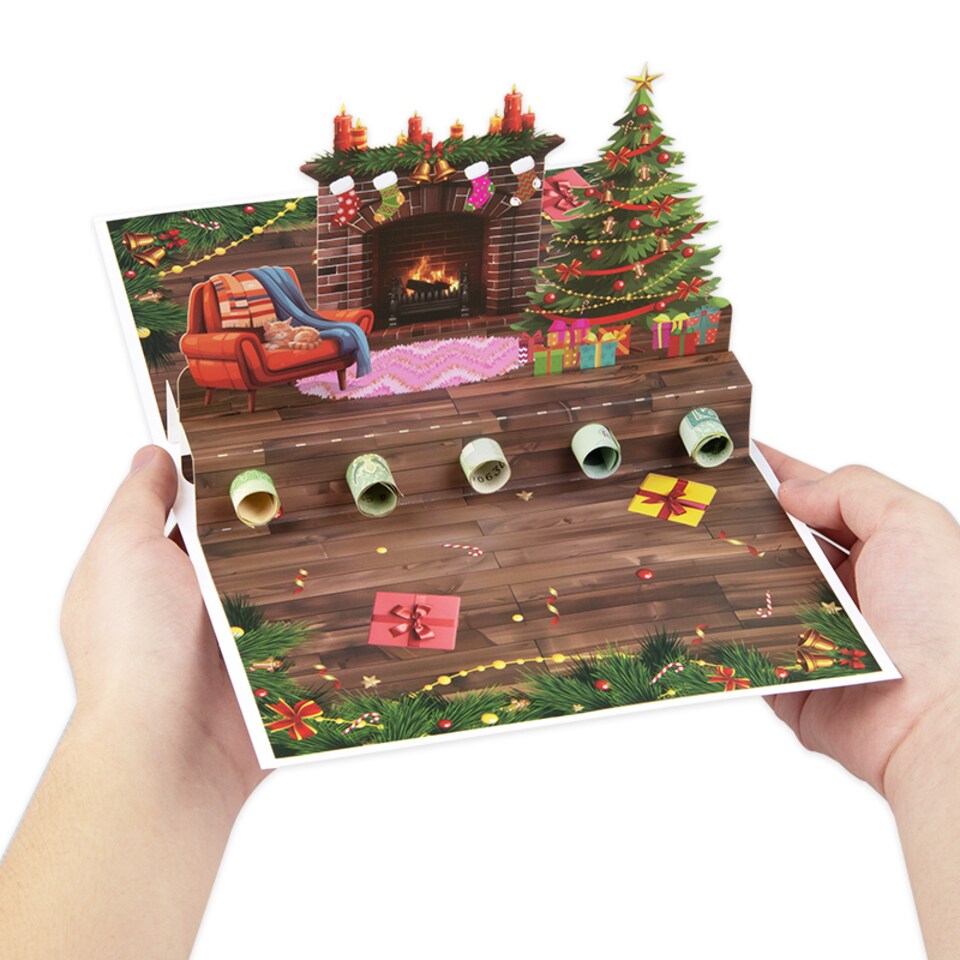 Fireside Cheer 3D Pop Up Christmas Money Gift Card - Tesco Groceries