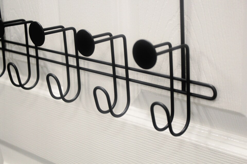 image 1 of Showerdrape Moretti Black Over Door Storage Hooks