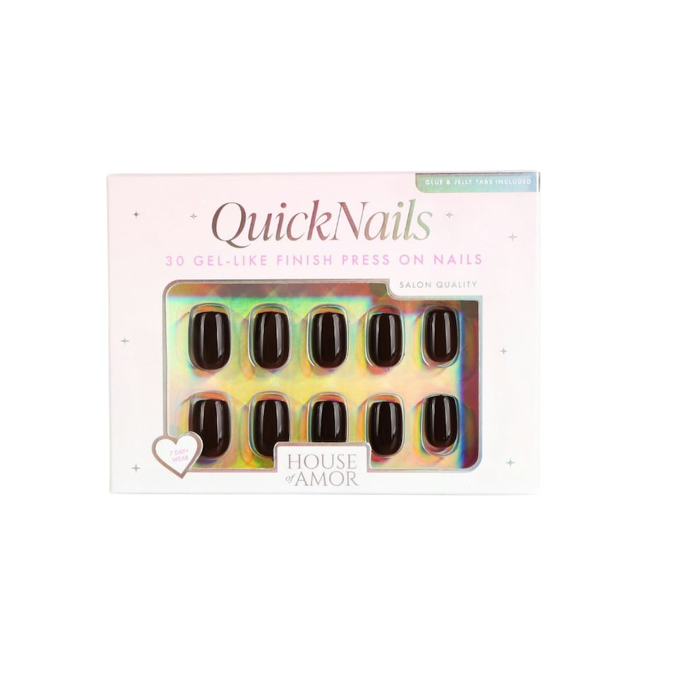 image 1 of House Of Amor - False Nails - Cherry Cola - Press On Nails - Clear