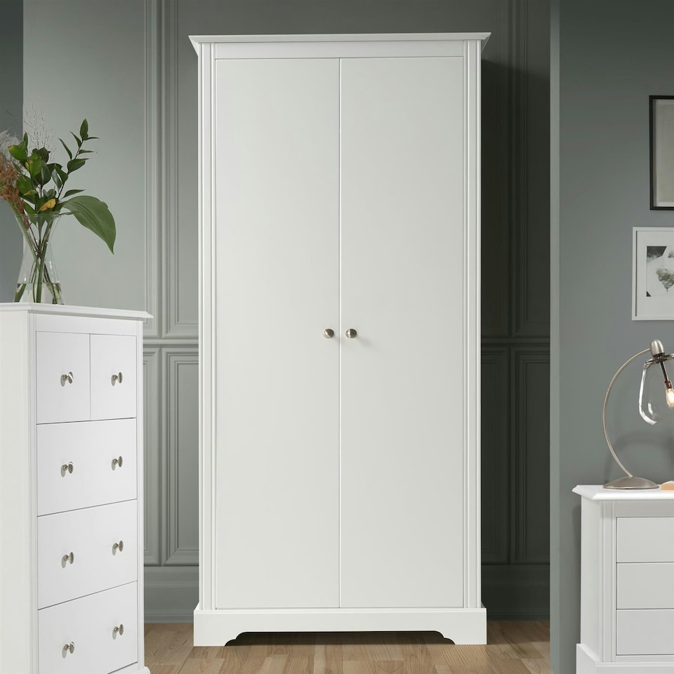 image 1 of Stratford 2 Door Wardrobe - L54 x W80 x H188 cm - White | White