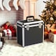 image 2 of Yaheetech Vinyl Storage Case with Lockable Latches Black Black