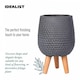 image 5 of Honeycomb Style Dark Grey Planter with Legs, Round Indoor Plant Pot Stand for Indoor Plants by Idealist Lite D21 H34 cm, 6L