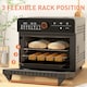 image 4 of HOMCOM 20L Mini Oven, 16-in-1 Air Fryer Oven, Pizza Oven and Grill with Double Glass Door, Baking Tray, Wire Rack, Adjustable Temp & Timer, 1400W, Black