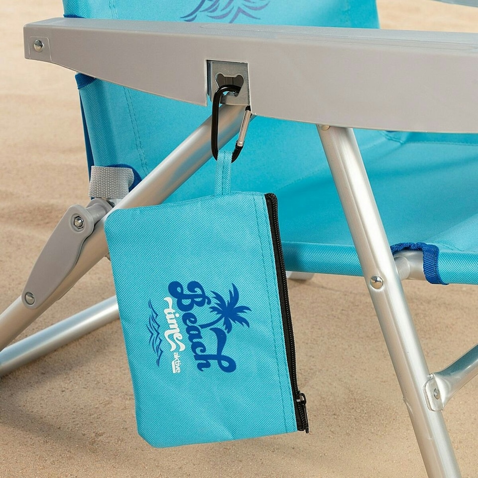 image 1 of Beach Chair Aktive Foldable Blue 53 x 80 x 58 cm (2 Units) N/A
