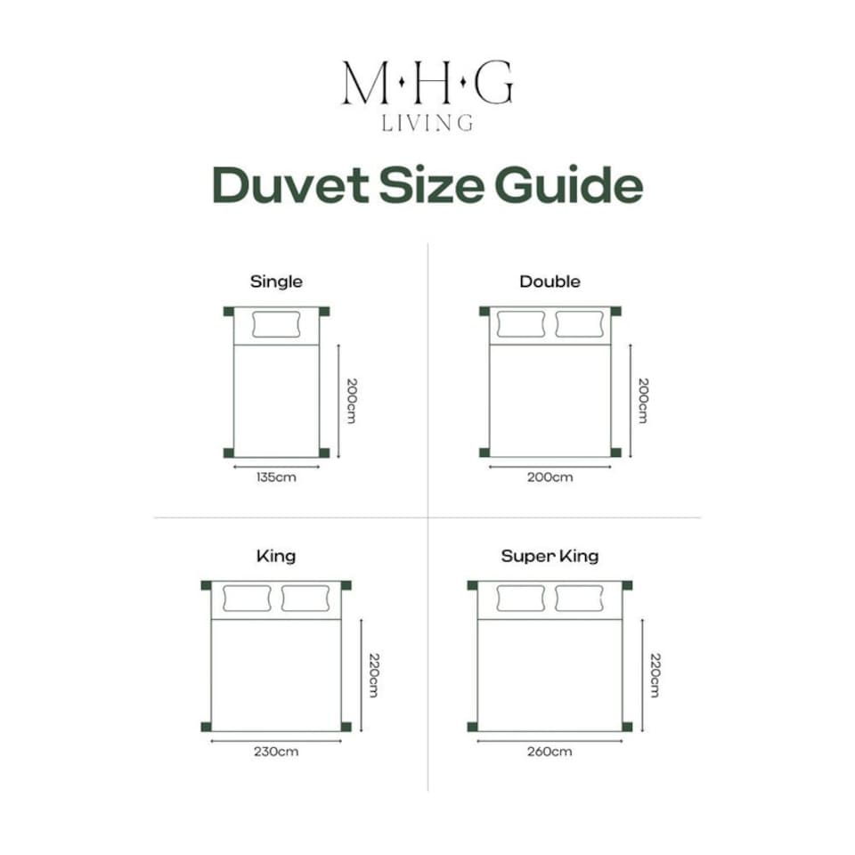 image 1 of MHG Living 16.5 Tog Winter Striped Duvet|Anti-Allergy Hypoallergenic Hollowfibre Quilt-King
