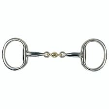 Shires Sweet Iron Lozenge Horse Eggbutt Snaffle Bit - Blue - 4.5in