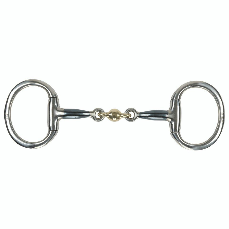 Shires Sweet Iron Lozenge Horse Eggbutt Snaffle Bit - Blue - 4.5in
