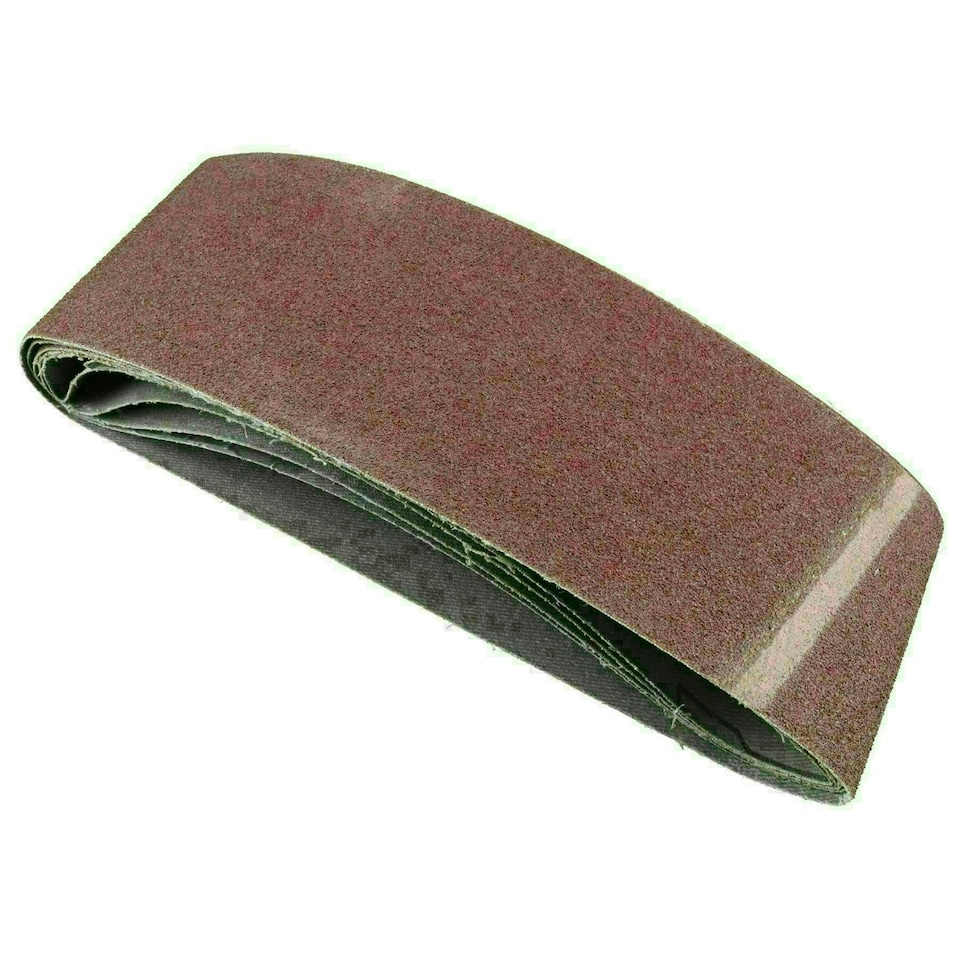 image 1 of Belt Power Finger File Sander Abrasive Sanding Belts 533mm x 75mm 80 Grit 5 PK