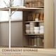 image 4 of HOMCOM Folding Dining Table, Kitchen Table with Shelves